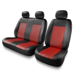 Universele autohoezen voor Citroen Jumper I, II, III (1994-2019) - autostoelhoezen - autostoelbeschermer set - Auto-Dekor - Comfort 2+1 - rood