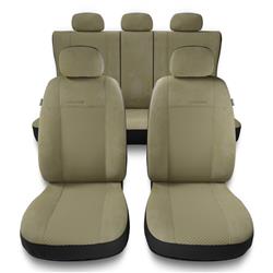 Universele autohoezen voor Dacia Duster I, II (2010-2019) - autostoelhoezen - autostoelbeschermer set - Auto-Dekor - Prestige - beige