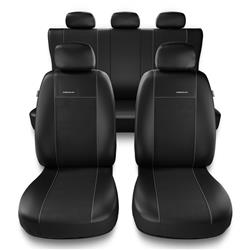 Universele autohoezen voor Fiat Stilo (2001-2007) - autostoelhoezen - autostoelbeschermer set - Auto-Dekor - Premium - misura A - zwart