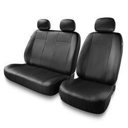 Universele autohoezen voor Ford Transit V, VI, VII (2000-2019) - autostoelhoezen - autostoelbeschermer set - Auto-Dekor - Comfort 2+1 - zwart