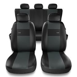 Universele autohoezen voor Hyundai Lantra I, II (1991-2001) - autostoelhoezen - autostoelbeschermer set - Auto-Dekor - X-Line - grijs