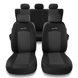 Universele autohoezen voor Hyundai Tucson I, II, III (2004-2019) - autostoelhoezen - autostoelbeschermer set - Auto-Dekor - Sport Line - donkergrijs