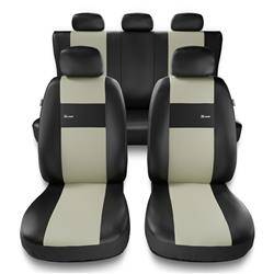 Universele autohoezen voor Mercedes-Benz B Klas W245, W246, W247 (2005-2019) - autostoelhoezen - autostoelbeschermer set - Auto-Dekor - X-Line - beige