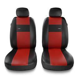 Universele autohoezen voor Mercedes-Benz C Klas W204, W205, W206 (2006-....) - autostoelhoezen - autostoelbeschermer set - Auto-Dekor - X-Line 1+1 - rood