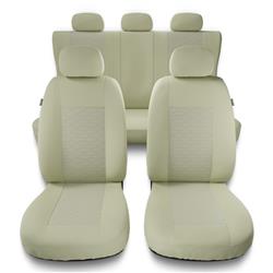 Universele autohoezen voor Mitsubishi Lancer V, VI, VII, VIII, IX (1988-2016) - autostoelhoezen - autostoelbeschermer set - Auto-Dekor - Modern - MP-3 (beige)