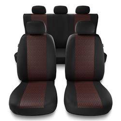 Universele autohoezen voor Seat Ibiza I, II, III, IV, V (1984-2019) - autostoelhoezen - autostoelbeschermer set - Auto-Dekor - Profi - rood