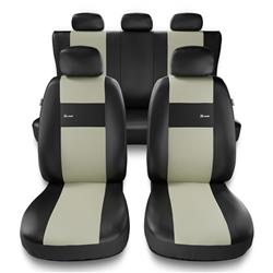 Universele autohoezen voor Seat Ibiza I, II, III, IV, V (1984-2019) - autostoelhoezen - autostoelbeschermer set - Auto-Dekor - X-Line - beige