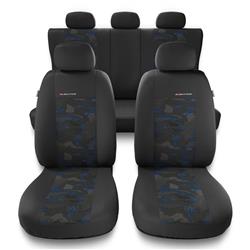Universele autohoezen voor Seat Leon I, II, III (1999-2019) - autostoelhoezen - autostoelbeschermer set - Auto-Dekor - Elegance - blauw