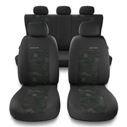 Universele autohoezen voor Seat Leon I, II, III (1999-2019) - autostoelhoezen - autostoelbeschermer set - Auto-Dekor - Elegance - groen