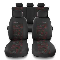 Universele autohoezen voor Seat Leon I, II, III (1999-2019) - autostoelhoezen - autostoelbeschermer set - Auto-Dekor - Elegance - rood