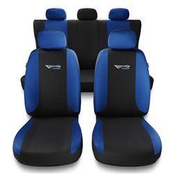 Universele autohoezen voor Subaru Forester I, II, III, IV, V (1997-2019) - autostoelhoezen - autostoelbeschermer set - Auto-Dekor - Tuning - blauw