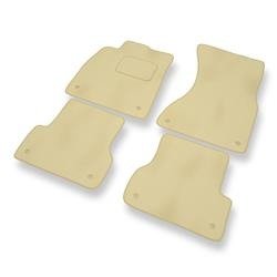 Velours automatten voor Audi A7 I 4G (2010-2017) - vloermatten - mattenset - DGS Autodywan - beige