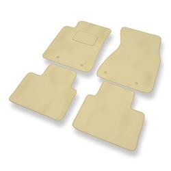 Velours automatten voor Audi A8 I D2 (1994-2002) - vloermatten - mattenset - DGS Autodywan - beige