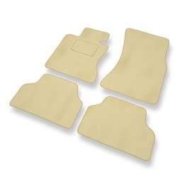 Velours automatten voor BMW 5 M5 IV E60 (2005-2010) - vloermatten - mattenset - DGS Autodywan - beige