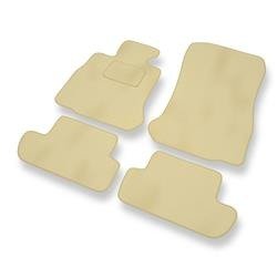 Velours automatten voor BMW 6 M6 F13 (2012-2018) - vloermatten - mattenset - DGS Autodywan - beige