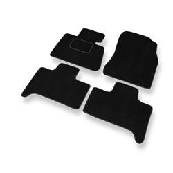 Velours automatten voor BMW X5 I E53 (1999-2006) - vloermatten - mattenset - DGS Autodywan - zwart