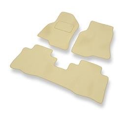 Velours automatten voor Chevrolet Captiva I (2006-2011) - vloermatten - mattenset - DGS Autodywan - beige