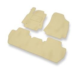 Velours automatten voor Citroen Berlingo II (2008-2018) - vloermatten - mattenset - DGS Autodywan - beige