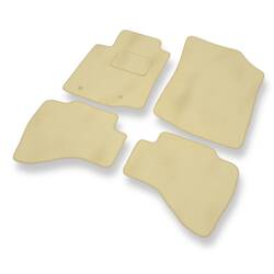 Velours automatten voor Citroen C1 II (2014-2021) - vloermatten - mattenset - DGS Autodywan - beige