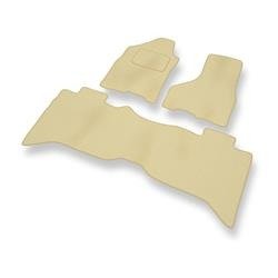 Velours automatten voor Dodge RAM IV (2009-2018) - vloermatten - mattenset - DGS Autodywan - beige