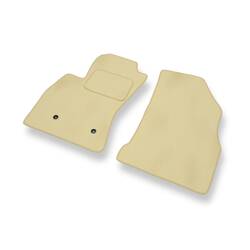 Velours automatten voor Fiat Doblo II (2010-2022) - vloermatten - mattenset - DGS Autodywan - beige