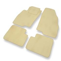 Velours automatten voor Fiat Grande Punto (2005-2012) - vloermatten - mattenset - DGS Autodywan - beige