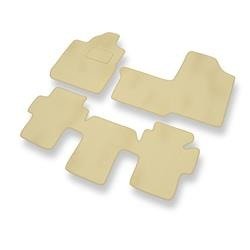 Velours automatten voor Fiat Multipla (1998-2010) - vloermatten - mattenset - DGS Autodywan - beige