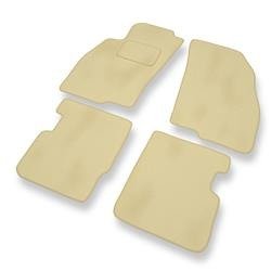 Velours automatten voor Fiat Punto IV (2012-2018) - vloermatten - mattenset - DGS Autodywan - beige