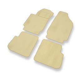 Velours automatten voor Fiat Stilo (2001-2008) - vloermatten - mattenset - DGS Autodywan - beige