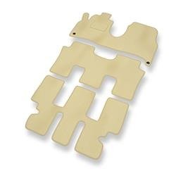 Velours automatten voor Fiat Ulysse II (2002-2010) - vloermatten - mattenset - DGS Autodywan - beige