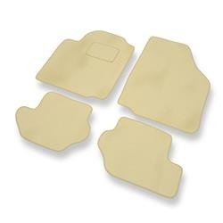 Velours automatten voor Ford Fiesta IV (1995-2002) - vloermatten - mattenset - DGS Autodywan - beige