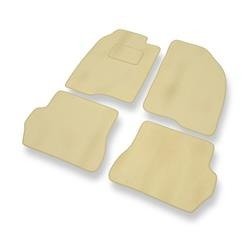 Velours automatten voor Ford Fusion I (2002-2005) - vloermatten - mattenset - DGS Autodywan - beige