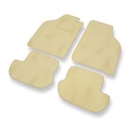 Velours automatten voor Ford KA I (1996-2008) - vloermatten - mattenset - DGS Autodywan - beige