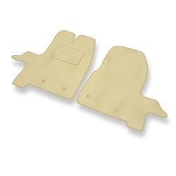 Velours automatten voor Ford Transit Custom (2012-....) - vloermatten - mattenset - DGS Autodywan - beige