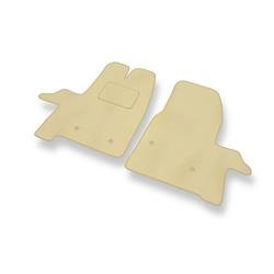 Velours automatten voor Ford Transit VIII (2013-....) - vloermatten - mattenset - DGS Autodywan - beige