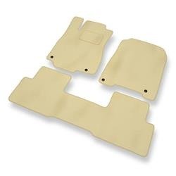 Velours automatten voor Honda CR-V IV (2012-2018) - vloermatten - mattenset - DGS Autodywan - beige