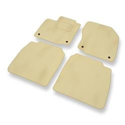 Velours automatten voor Honda Civic IX (3 deuren, 5 deuren) (2012-2017) - vloermatten - mattenset - DGS Autodywan - beige