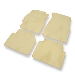 Velours automatten voor Honda Civic VI (3 deuren, 4 deuren) (1996-2000) - vloermatten - mattenset - DGS Autodywan - beige