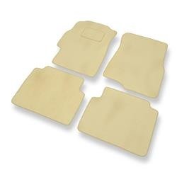 Velours automatten voor Honda Civic VI (5 deuren) (1996-2000) - vloermatten - mattenset - DGS Autodywan - beige