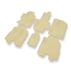 Velours automatten voor Honda FR-V (2004-2009) - vloermatten - mattenset - DGS Autodywan - beige