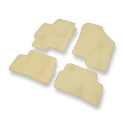 Velours automatten voor Hyundai Coupe III (2002-2009) - vloermatten - mattenset - DGS Autodywan - beige