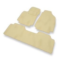 Velours automatten voor Hyundai Matrix (2001-2010) - vloermatten - mattenset - DGS Autodywan - beige