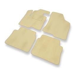 Velours automatten voor Hyundai Santa Fe II (2006-2012) - vloermatten - mattenset - DGS Autodywan - beige