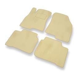 Velours automatten voor Hyundai Sonata III (1998-2004) - vloermatten - mattenset - DGS Autodywan - beige