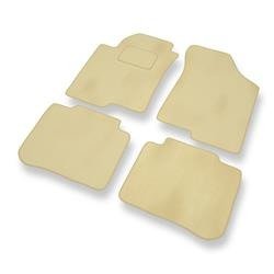 Velours automatten voor Kia Cerato I (2003-2008) - vloermatten - mattenset - DGS Autodywan - beige