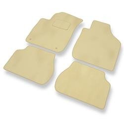 Velours automatten voor Kia Rio I (2000-2005) - vloermatten - mattenset - DGS Autodywan - beige