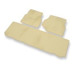 Velours automatten voor Land Rover Defender II (1990-2007) - vloermatten - mattenset - DGS Autodywan - beige