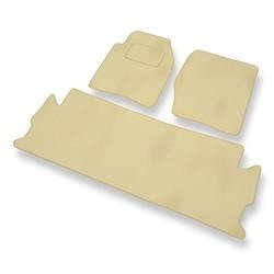 Velours automatten voor Land Rover Discovery II (1998-2004) - vloermatten - mattenset - DGS Autodywan - beige