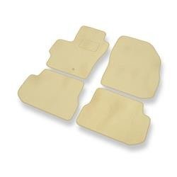 Velours automatten voor Mazda 3 I (2003-2009) - vloermatten - mattenset - DGS Autodywan - beige