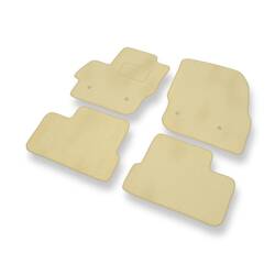 Velours automatten voor Mazda 3 II (2009-2014) - vloermatten - mattenset - DGS Autodywan - beige